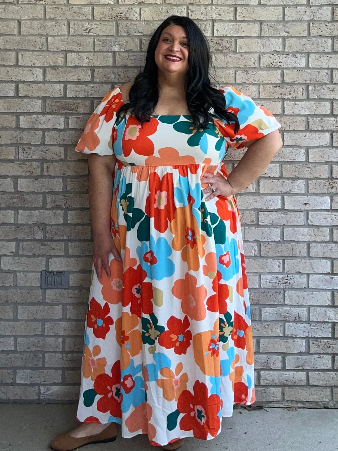 Printed Short Sleeve Dress