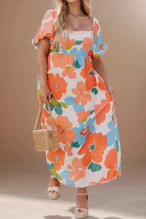 Printed Short Sleeve Dress