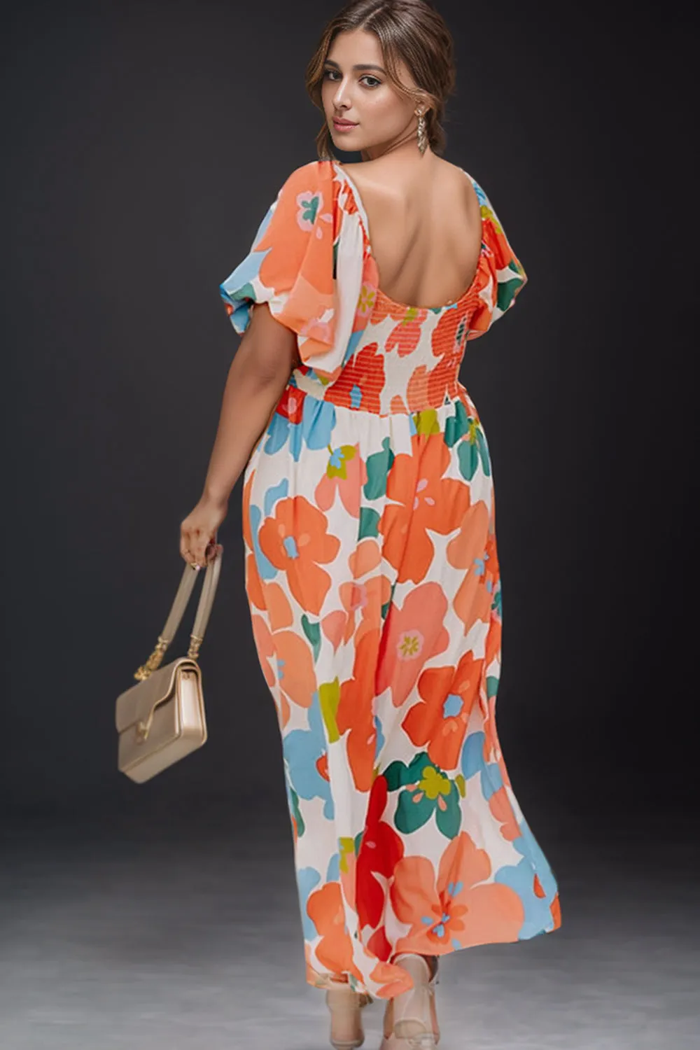 Printed Short Sleeve Dress