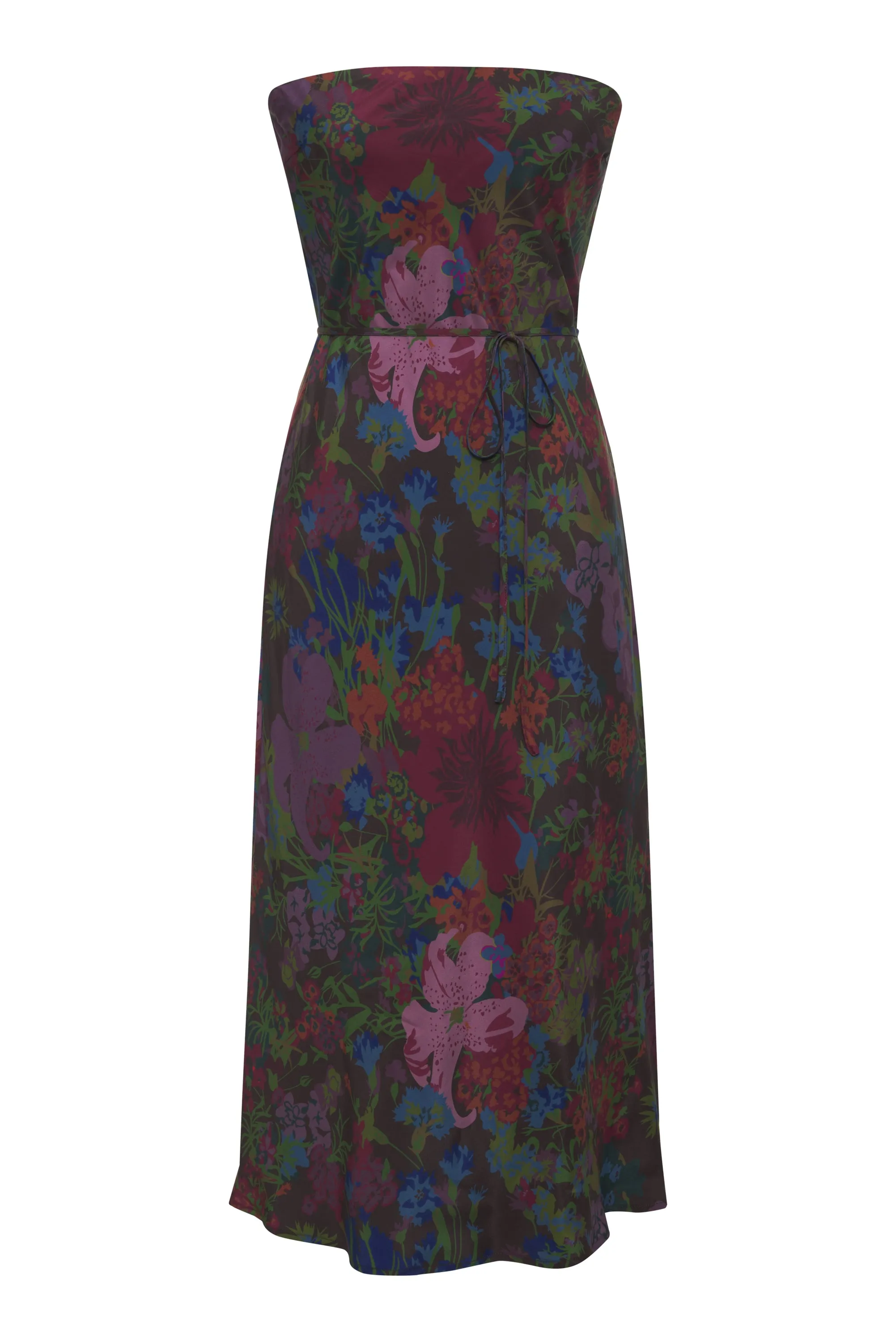 Printed Taylor Pillar Dress Chocolate Winter