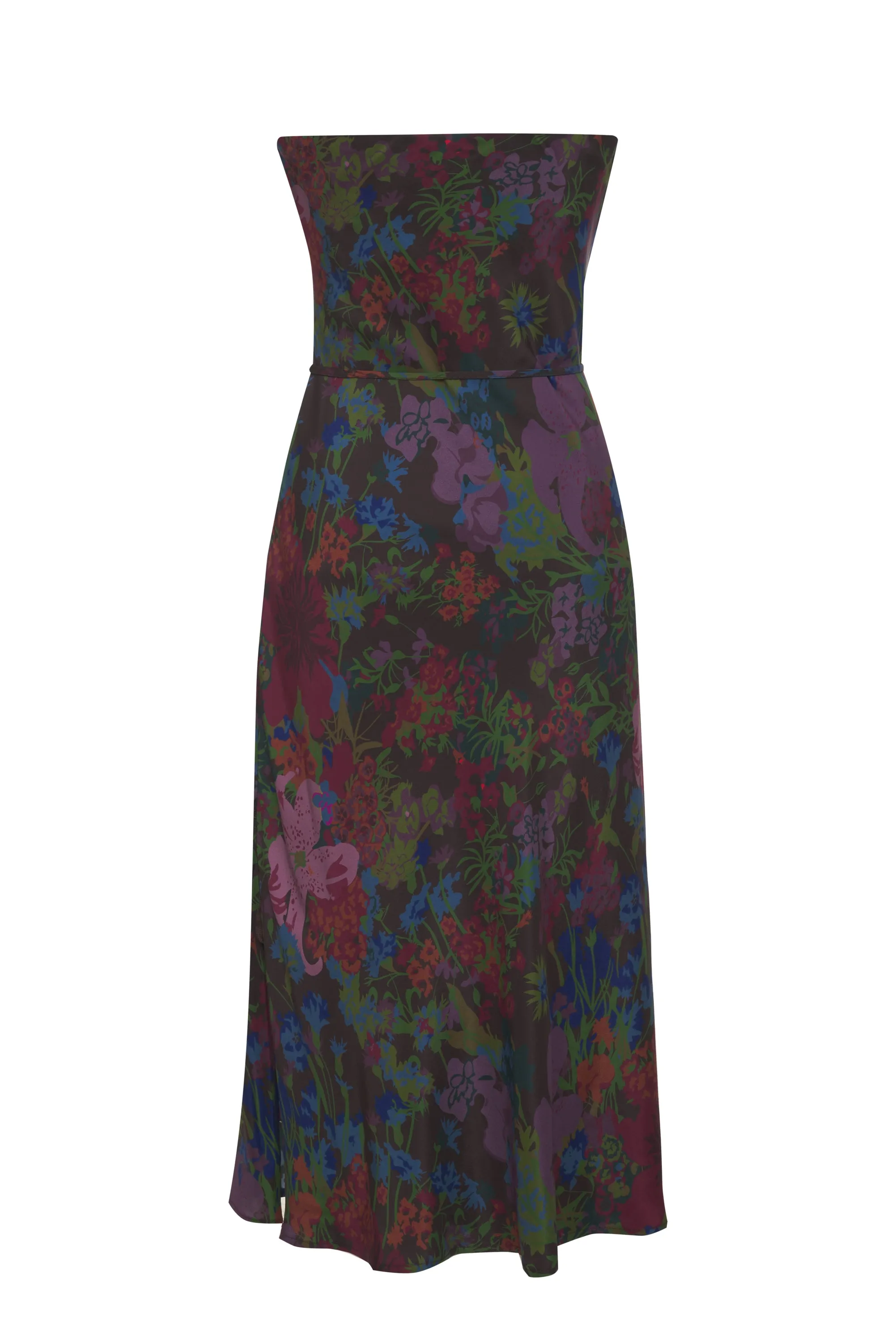 Printed Taylor Pillar Dress Chocolate Winter