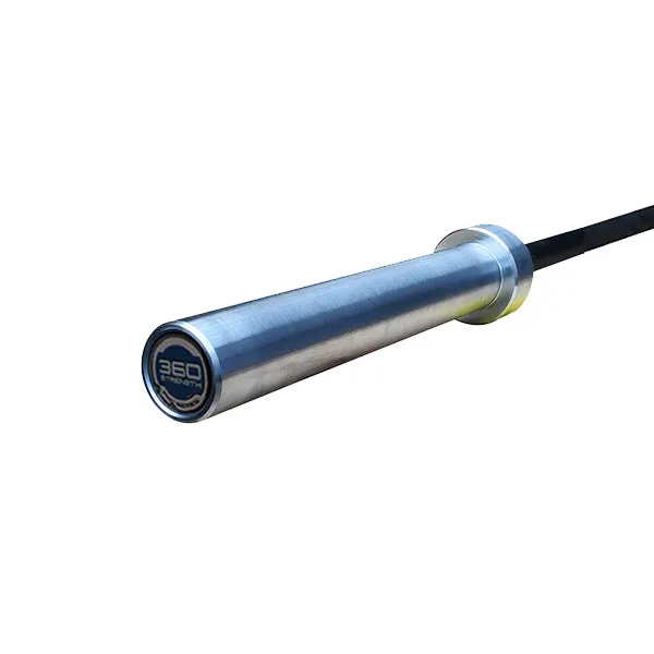 PRO Olympic 15kg Barbell (Hard Chrome - Black/Silver - Bearings)