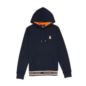 Psycho Bunny Mens Burks Popover Hoodie - Navy
