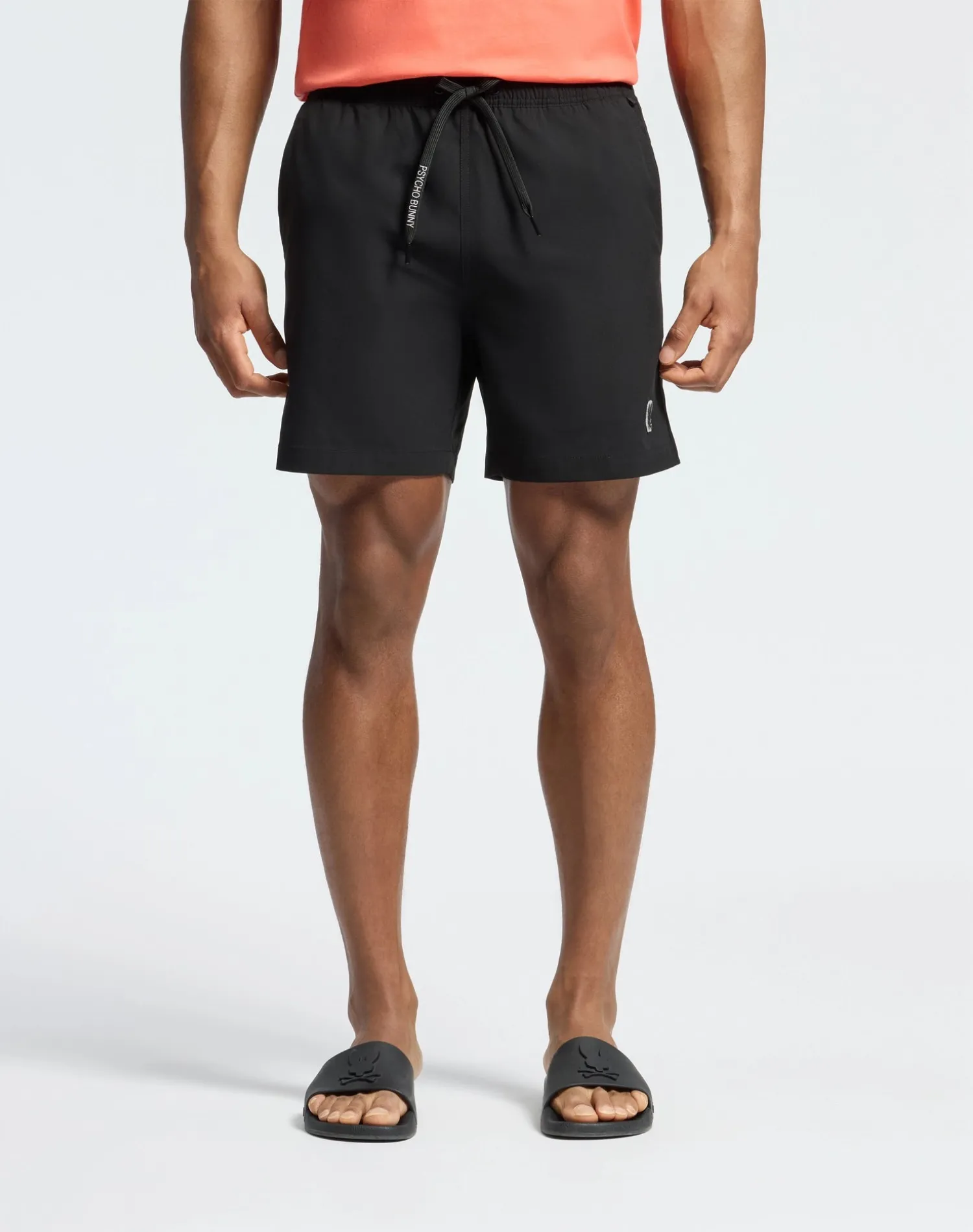 Psycho Bunny Samos Hydrochromic Printed Swim Trunk - Black