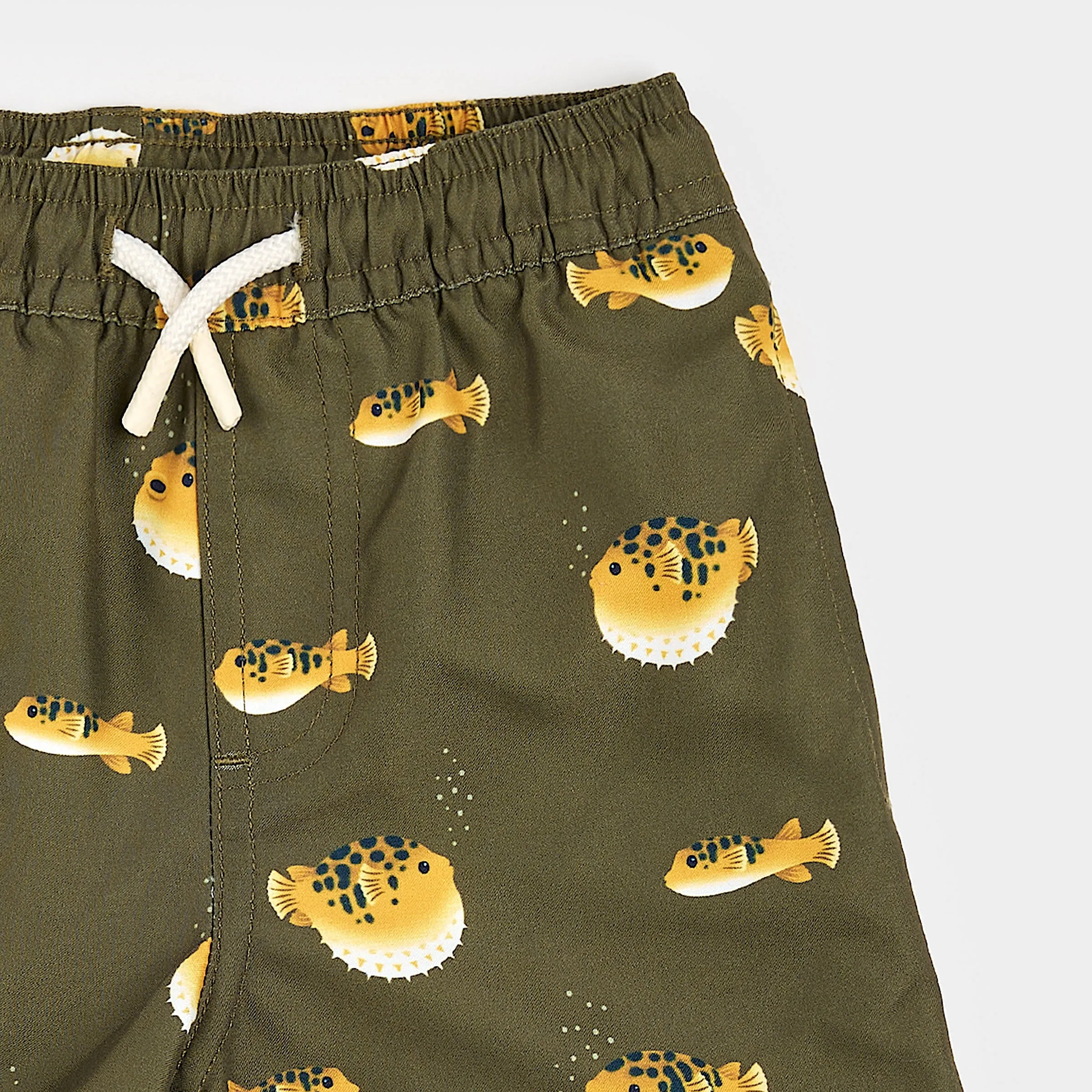Pufferfish Print on Ivy Swim Trunks