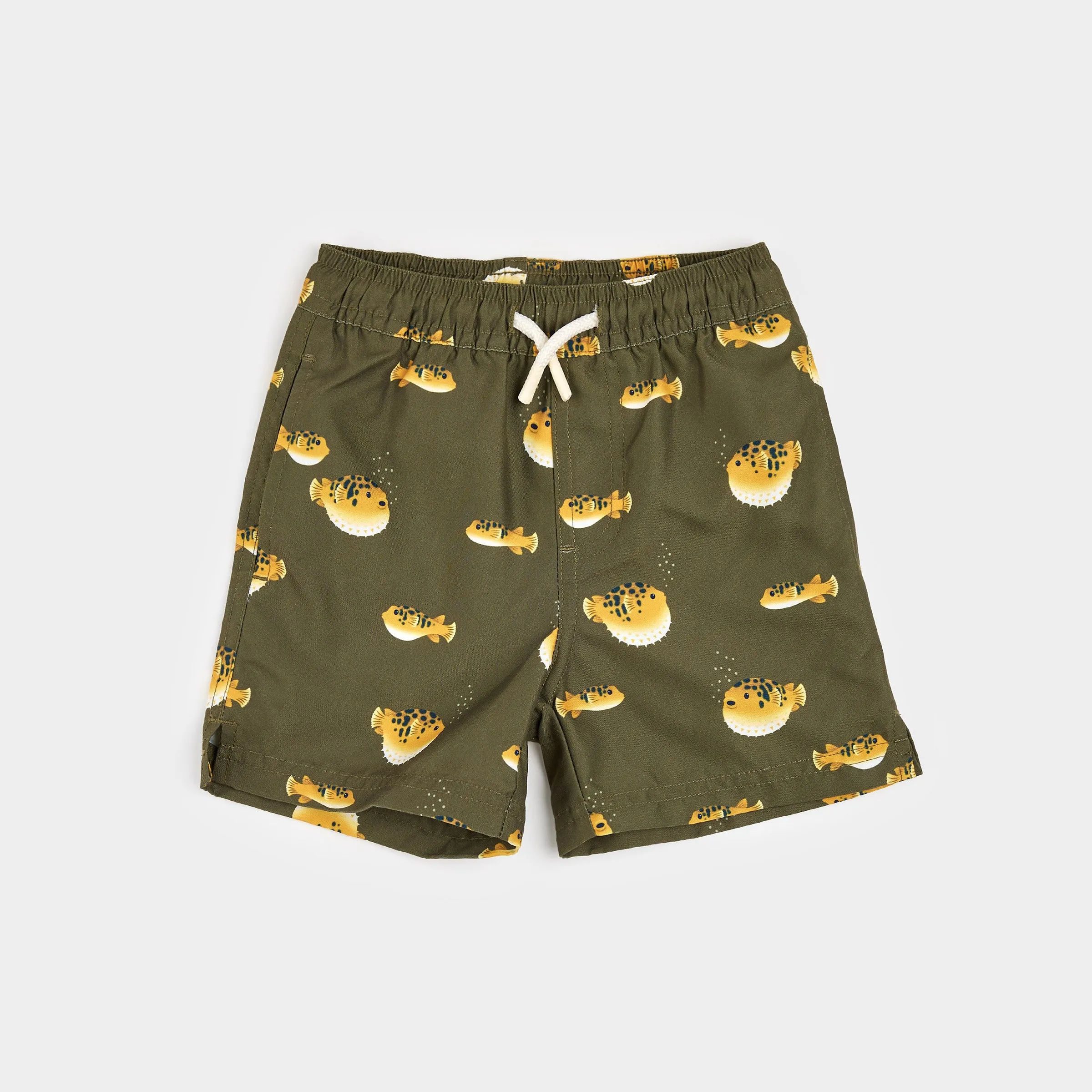 Pufferfish Print on Ivy Swim Trunks