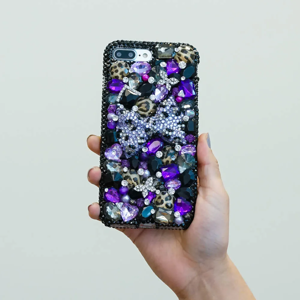 Purple Leopard Bow Design (Style 824)