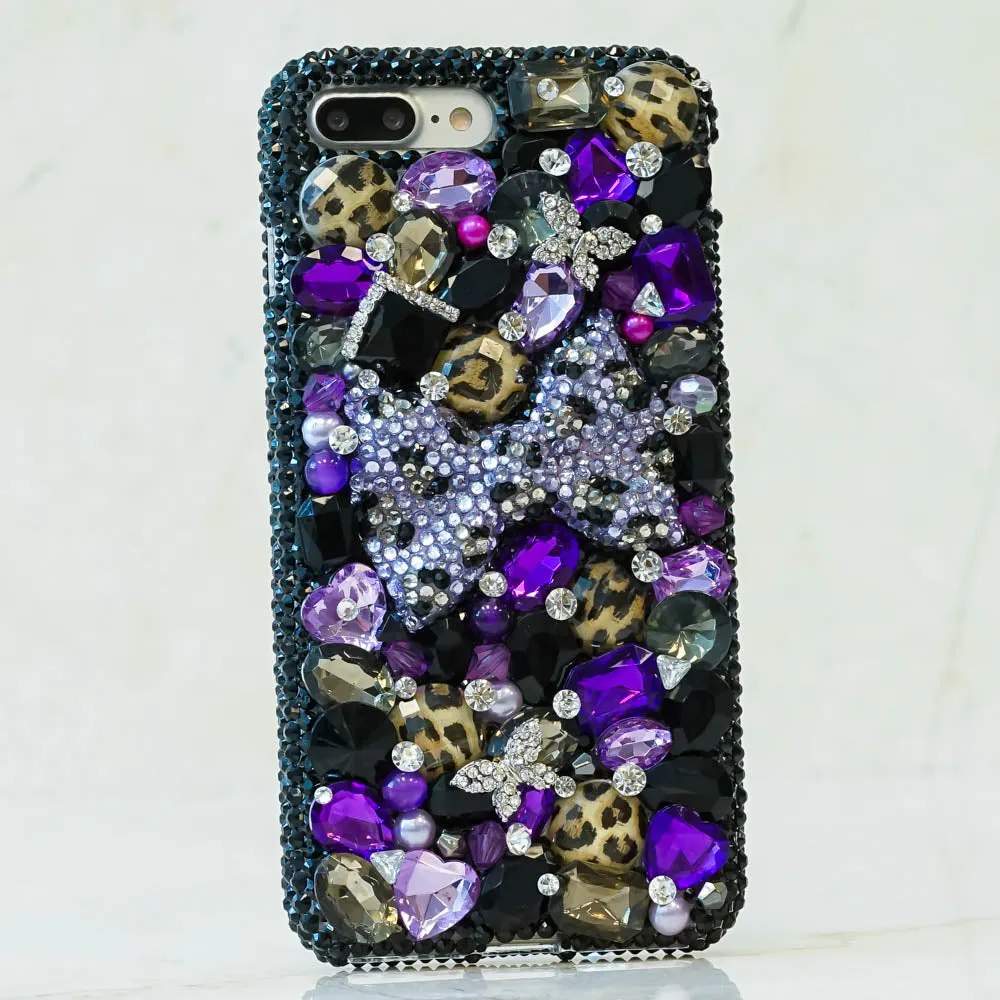 Purple Leopard Bow Design (Style 824)