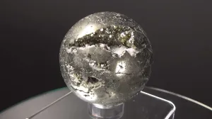 Pyrite Sphere with Pyrite Cubes & Quartz, Item# P-018