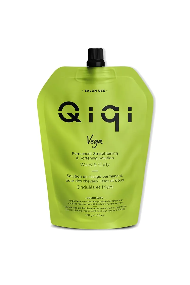 QIQI PERMANENT STRAIGHTENING & SOFTENING SOLUTION WAVY & CURLY 150G