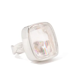 Quartz 26.04 Carat Handcrafted Sterling Silver Gemstone Ring