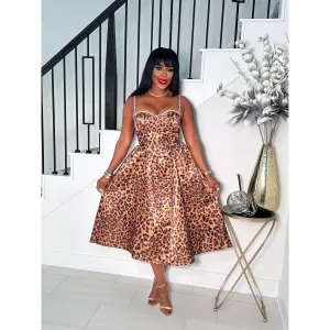 QUEEN TREATMENT LEOPARD PRINT DRESS