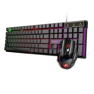 Quiet Spill-Resistant Mechanical Wired Gaming Keyboard