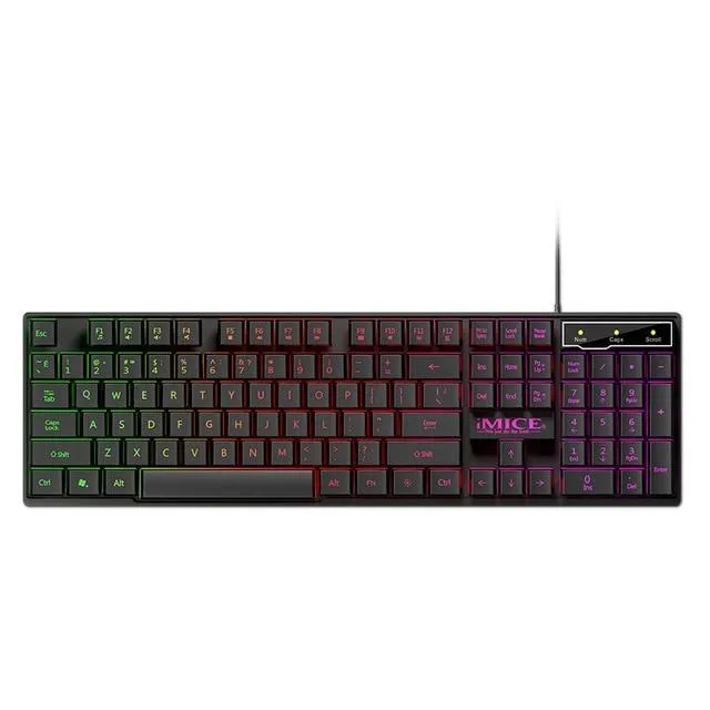 Quiet Spill-Resistant Mechanical Wired Gaming Keyboard