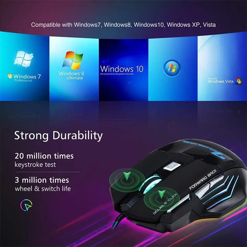 Quiet Spill-Resistant Mechanical Wired Gaming Keyboard