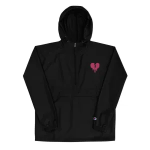 "Broken heart" Embroidered Champion Packable Jacket design by Hero.