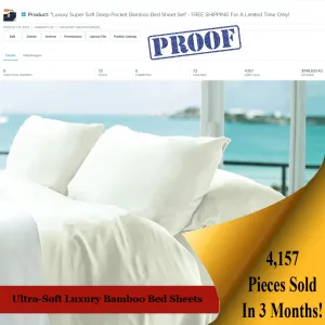 "Luxury Deep-Pocket Bamboo Bed Sheet Set" - FREE SHIPPING!
