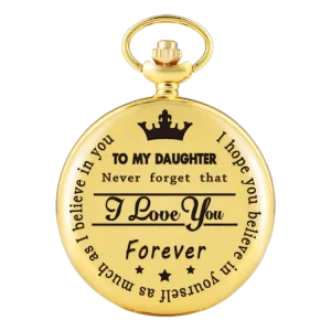 "To My Daughter" Gold Pocket Watch