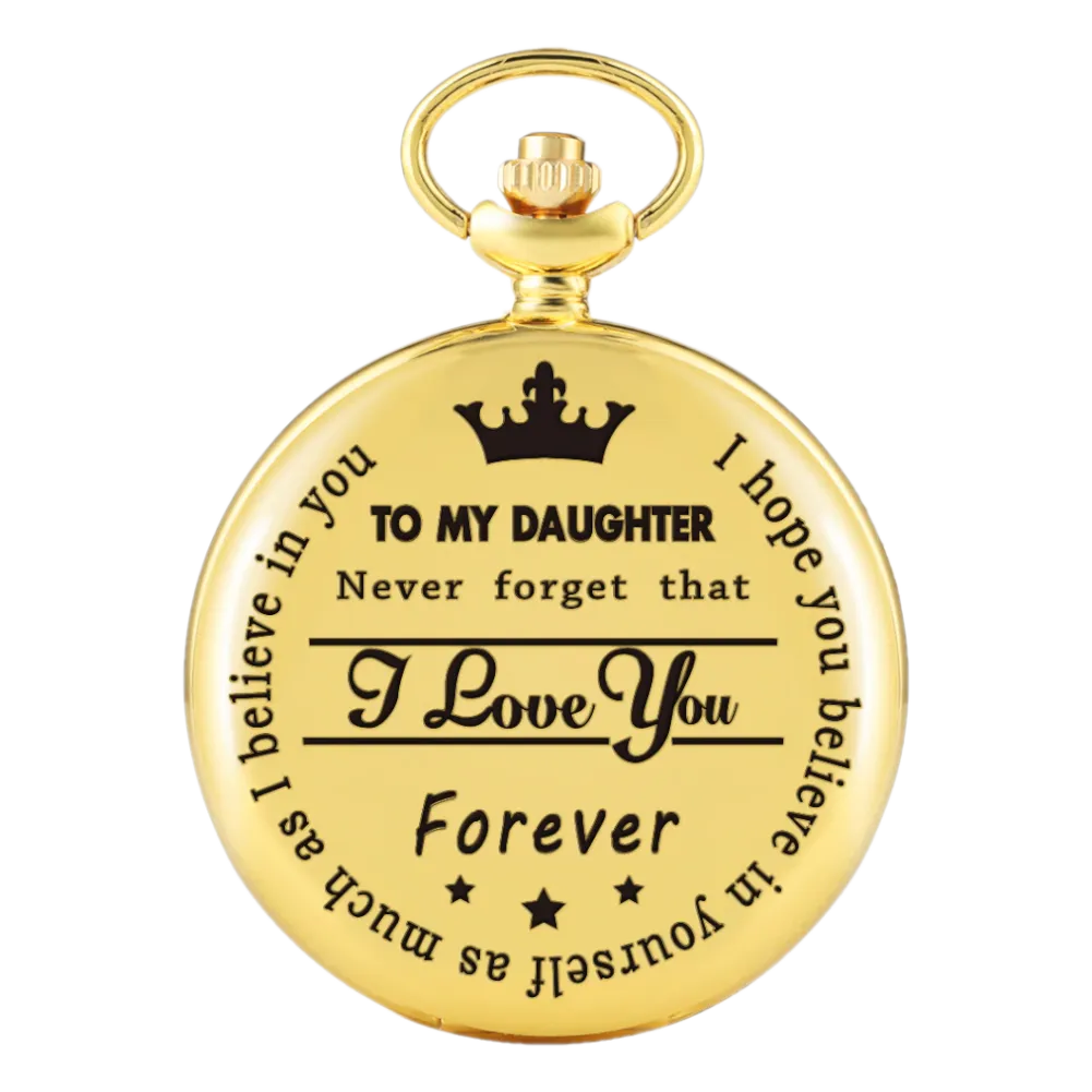"To My Daughter" Gold Pocket Watch