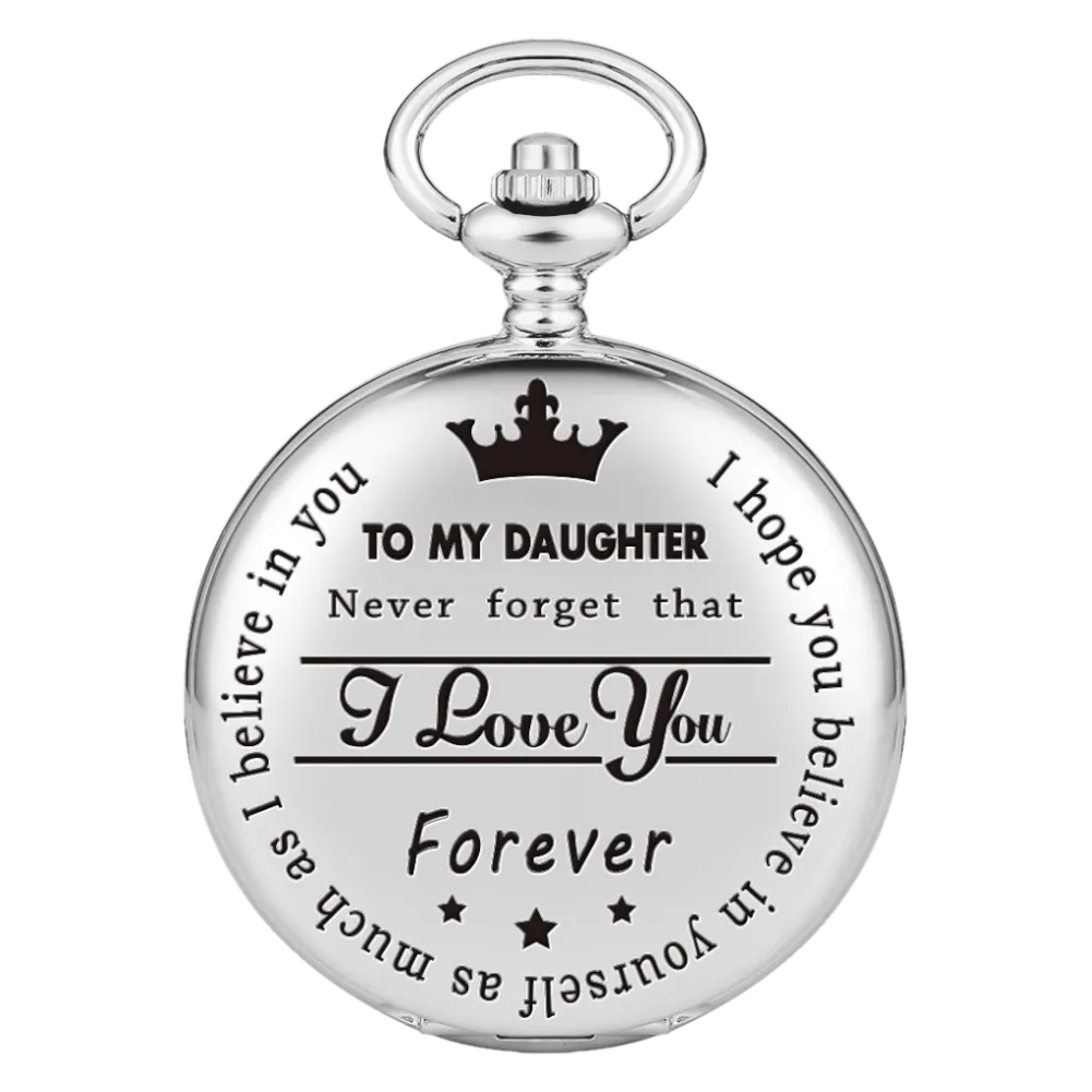 "To My Daughter" Silver Pocket Watch