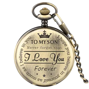 "To My Son" Bronze Pocket Watch