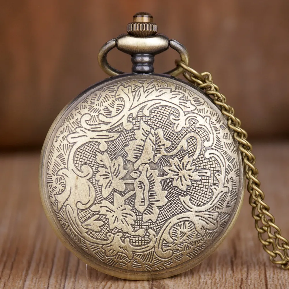 "To My Son" Lion Bronze Pocket Watch