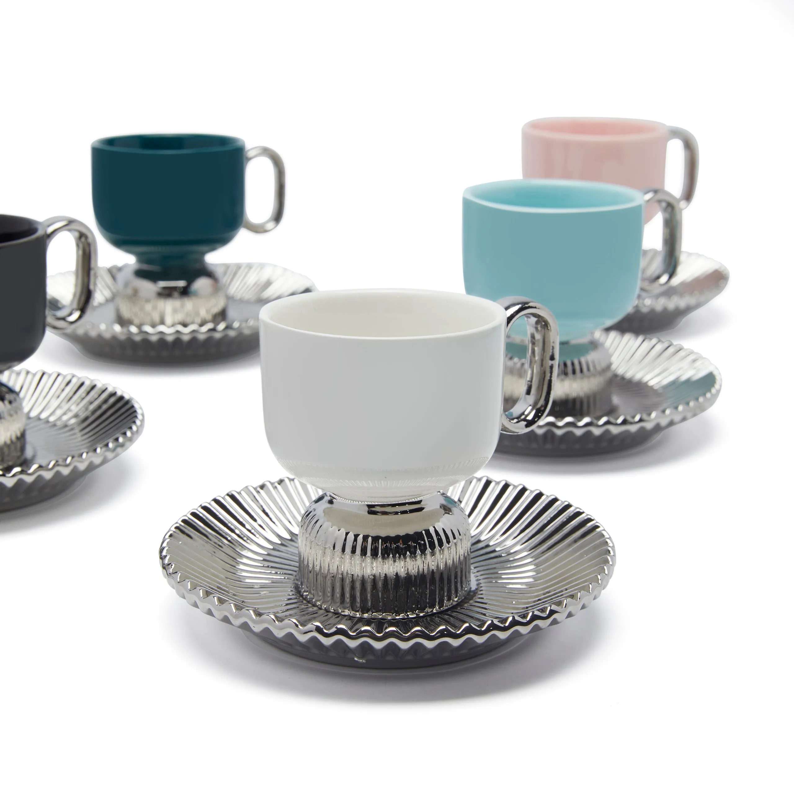 RABAT PLANE COFFEE CUP & SAUCER SET OF 12