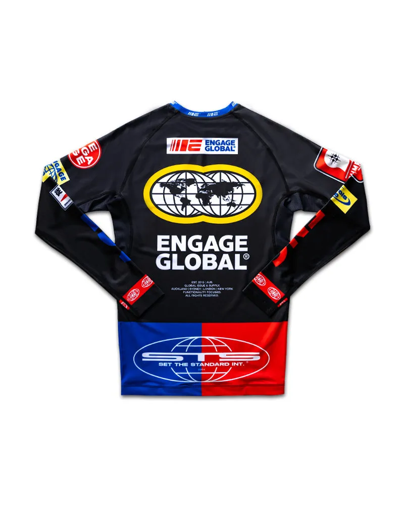 Racer (Black) Long Sleeve Rash Guard