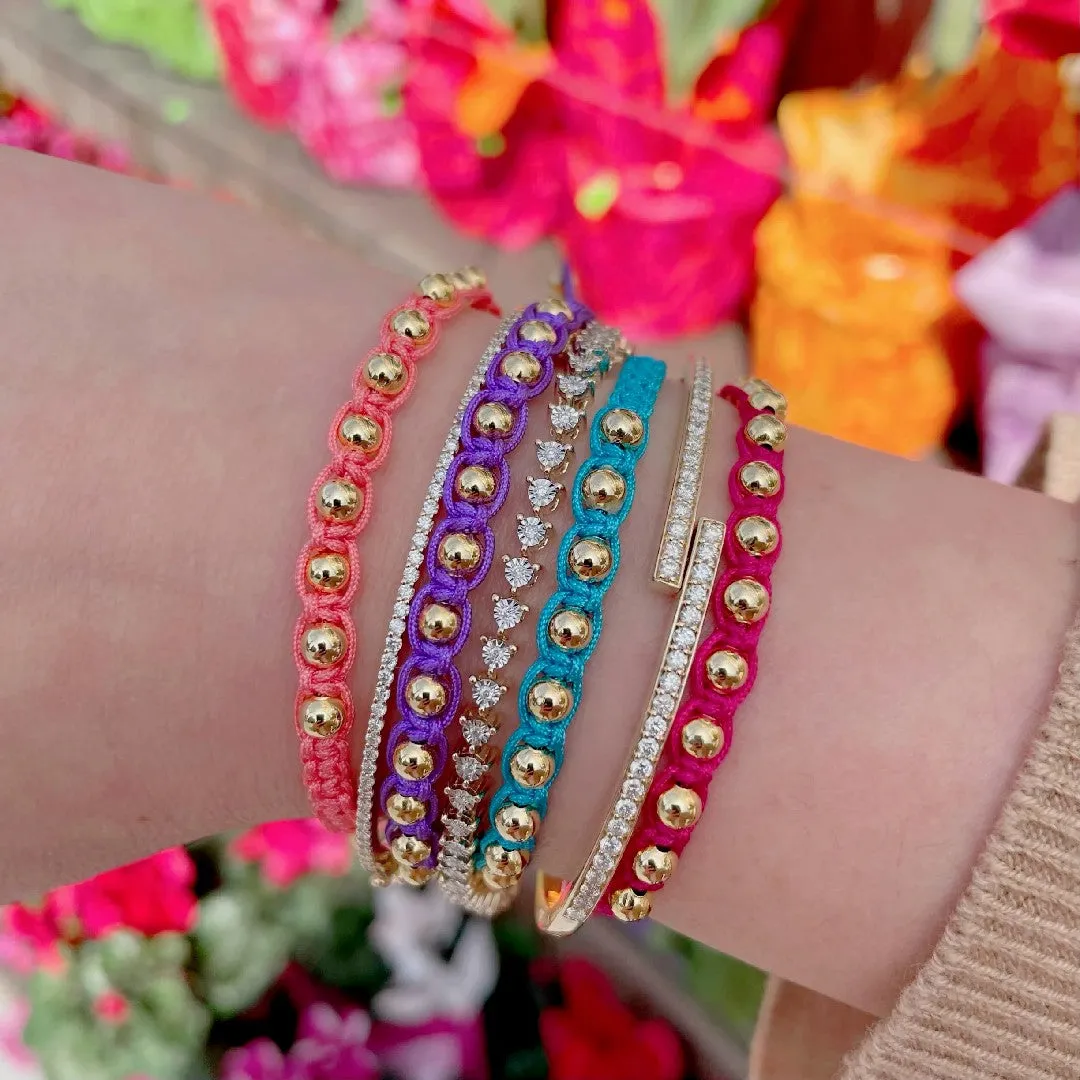 Rachel Reid Three Prong Diamond Tennis Bracelet