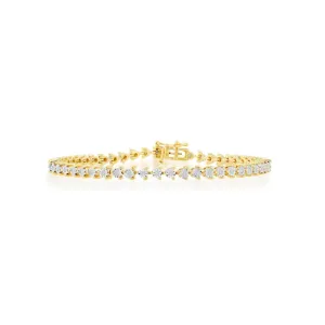 Rachel Reid Three Prong Diamond Tennis Bracelet