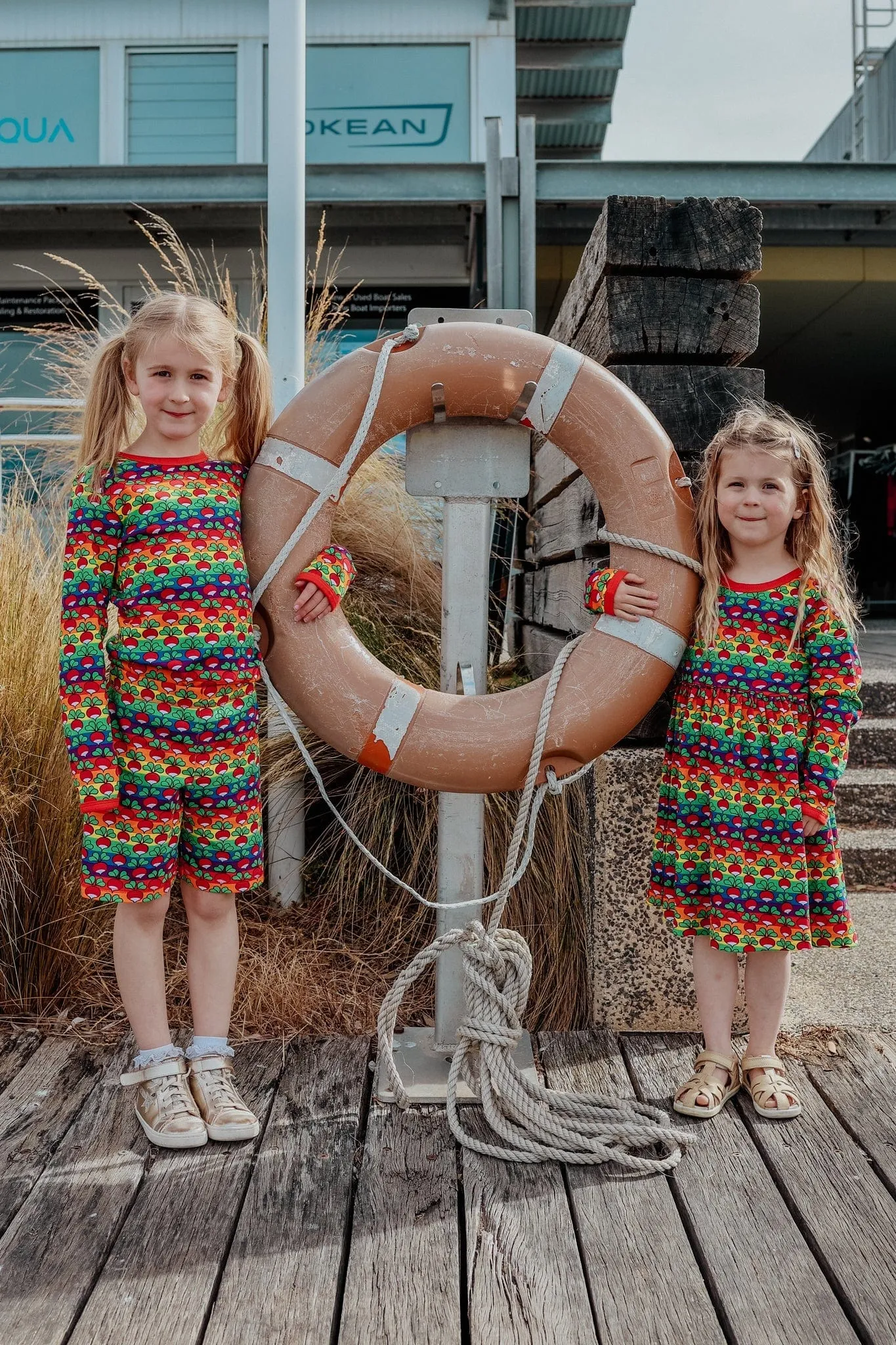Radish Bold Stripe Long Sleeve Skater Dress [only 9-10 & 10-11 Years left]