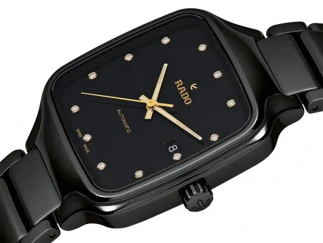RADO True Square Automatic Diamonds Black Ceramic Men's Watch R27078702
