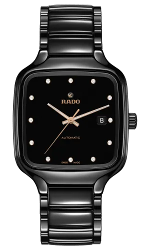 RADO True Square Automatic Diamonds Black Ceramic Men's Watch R27078702