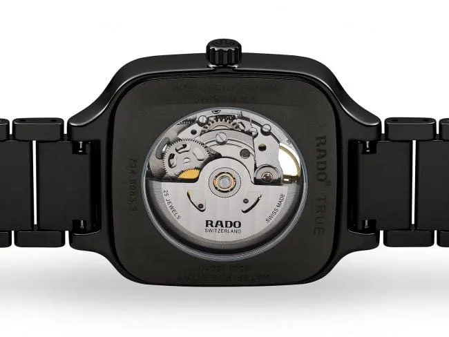 RADO True Square Automatic Open Heart Black Ceramic Men's Watch R27086162