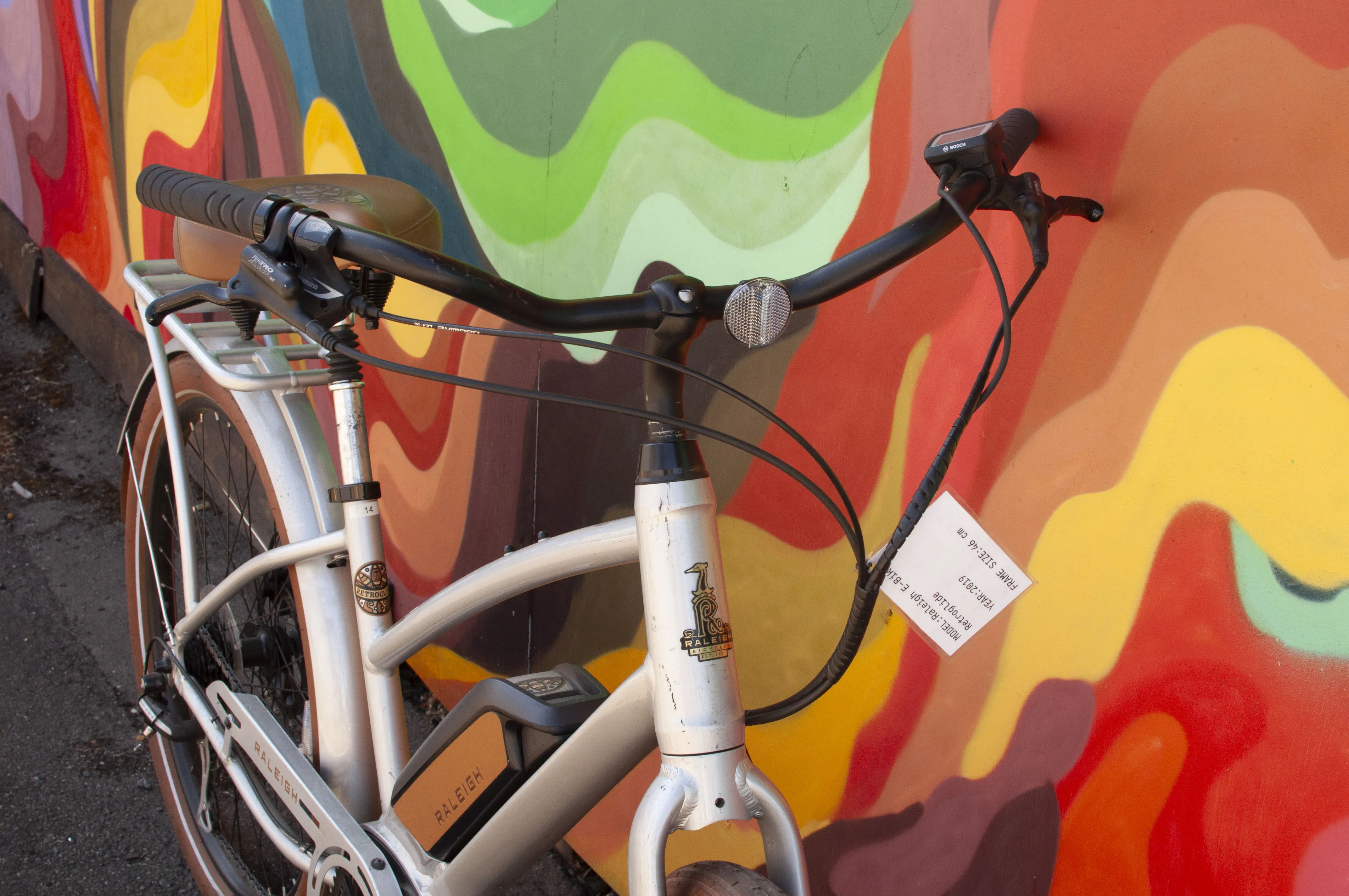 Raleigh Retroglide E-Bike, Silver, 46cm