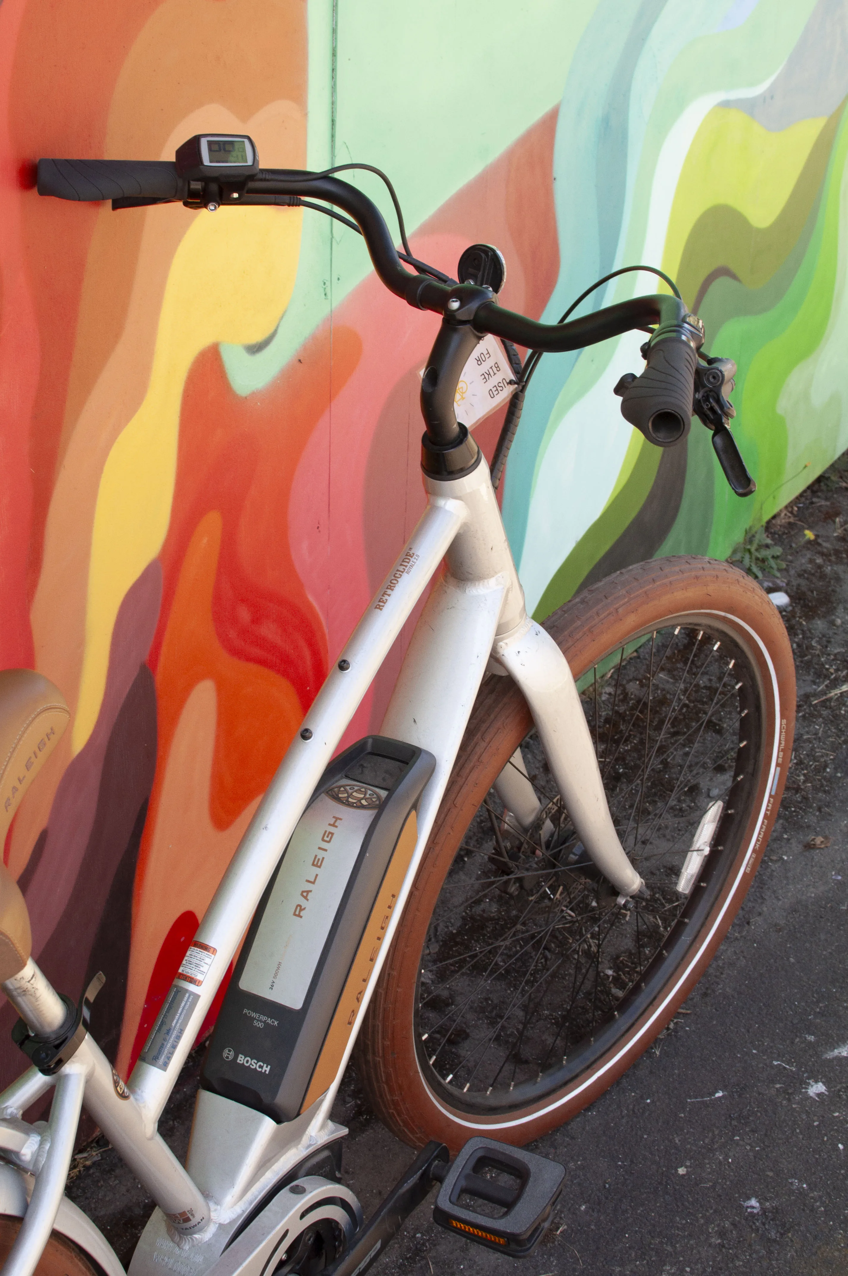 Raleigh Retroglide E-Bike, Silver, 46cm