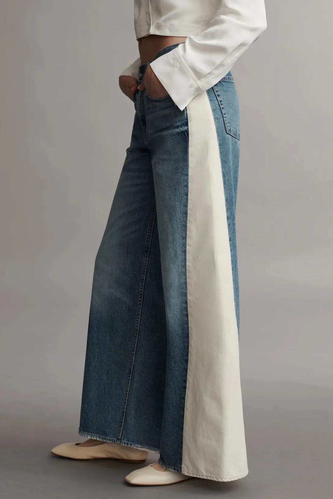 Ramblin Man Jean | White/Vintage Denim