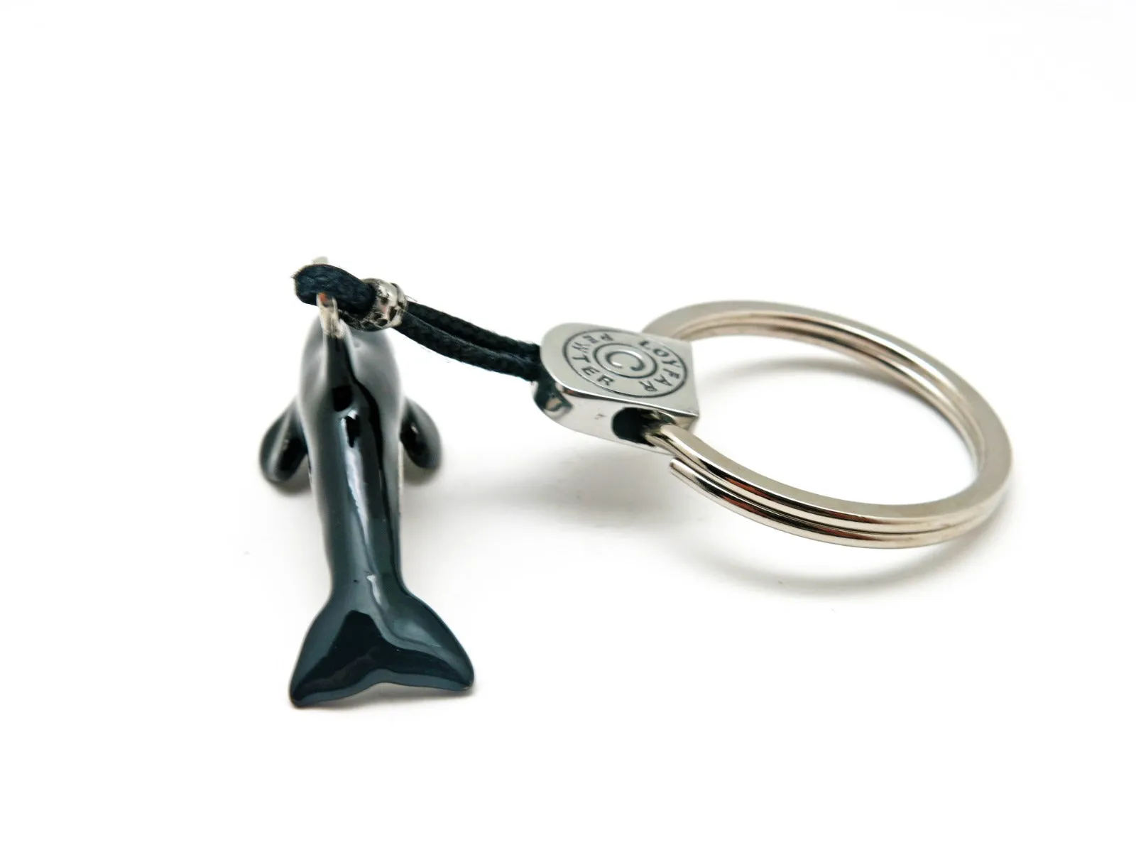 Real Silver Key chain: Killer Whale Orca