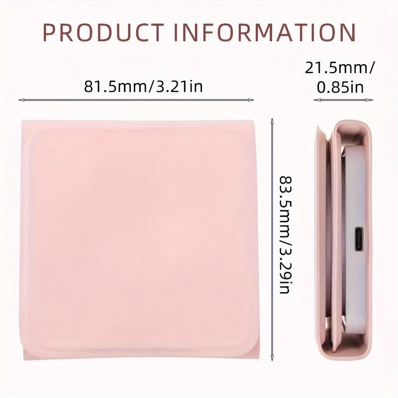 Rechargeable LED Travel Makeup Mirror – Compact with 1X/5X/10X Magnification