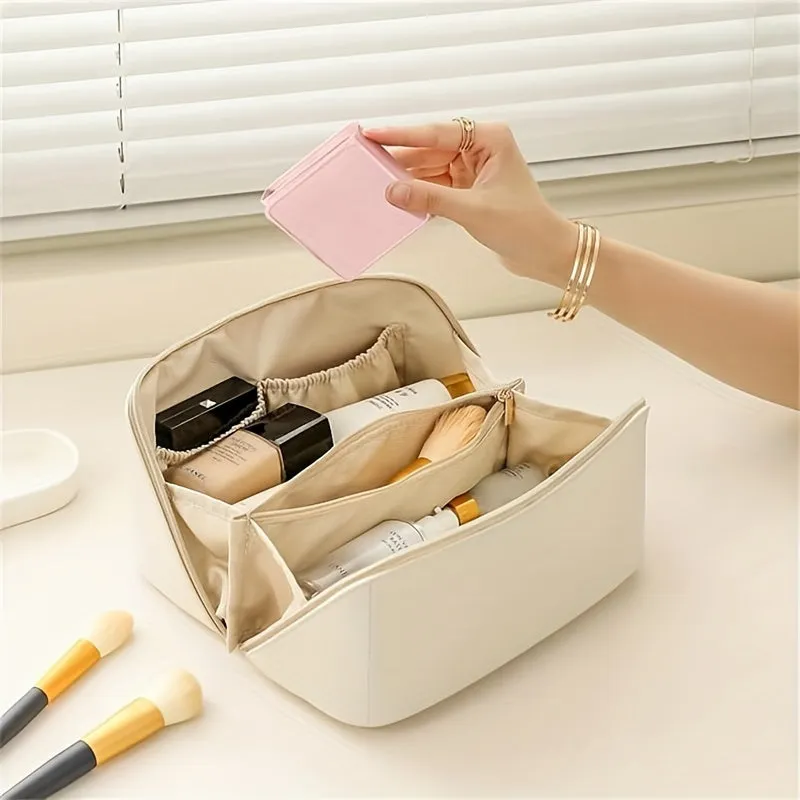 Rechargeable LED Travel Makeup Mirror – Compact with 1X/5X/10X Magnification