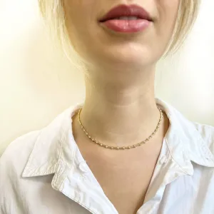 Rectangle Diamond Link Necklace