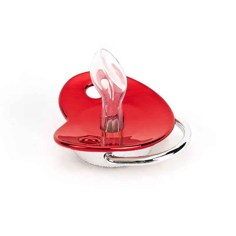 Red Crystalized Luxury Baby Bling Pacifier & Clips