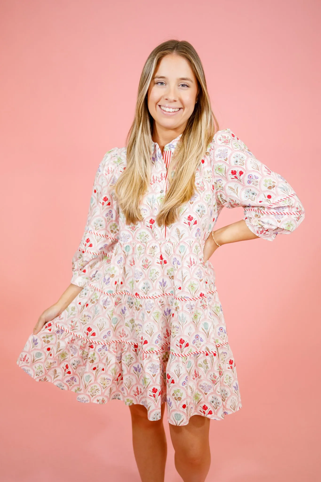 Red Pattern Dress