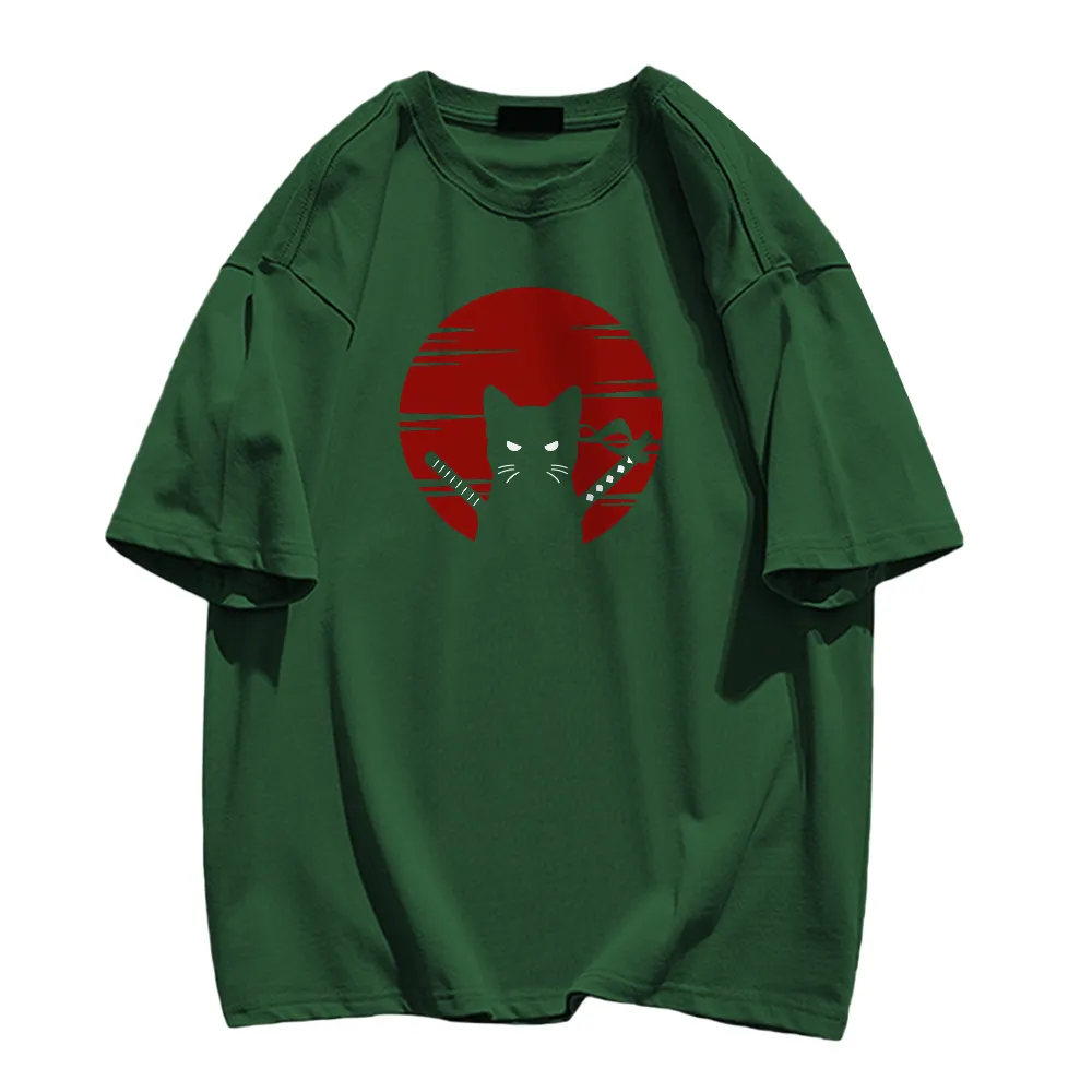 Red Sun Black Cat T-shirt