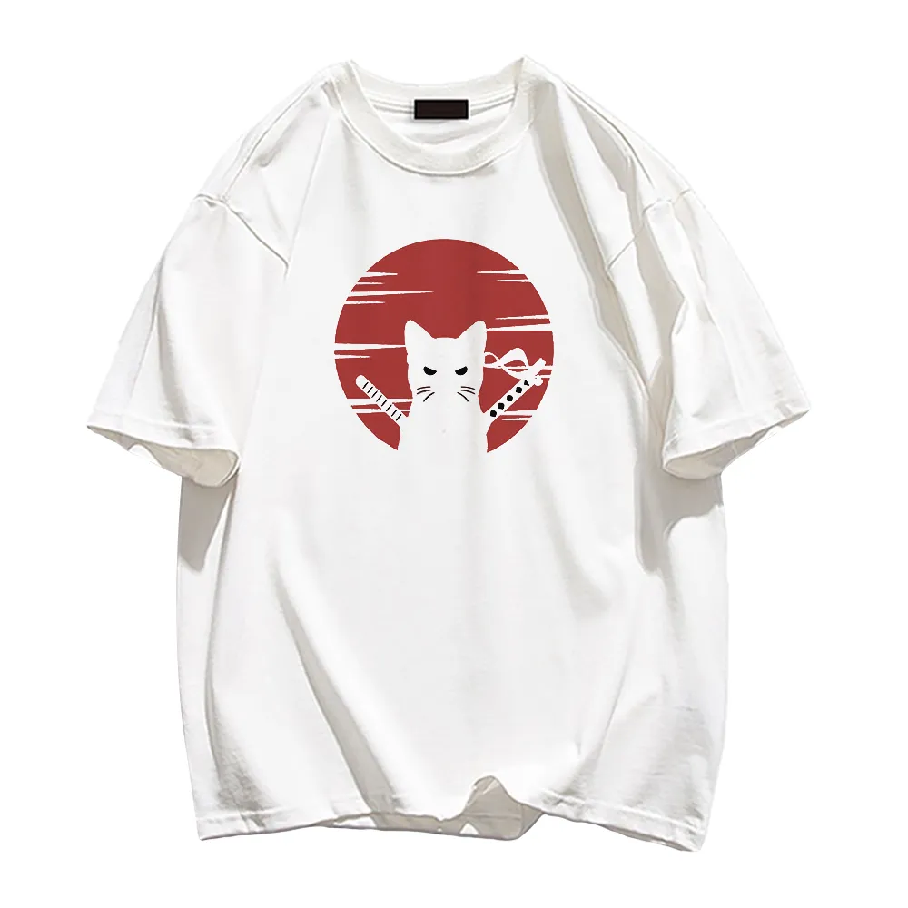 Red Sun Black Cat T-shirt