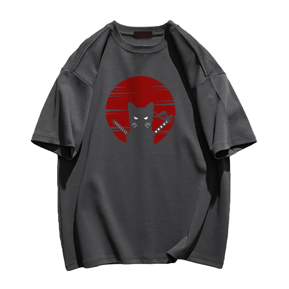 Red Sun Black Cat T-shirt