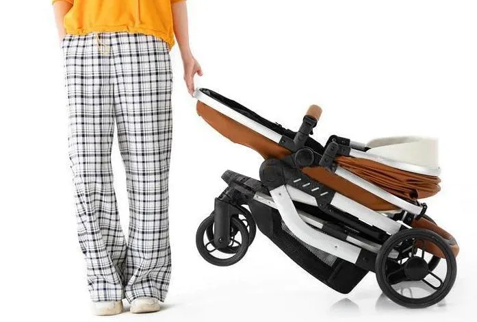 Red Upgraded Luxury 3-in-1 Baby Stroller & Car Seat