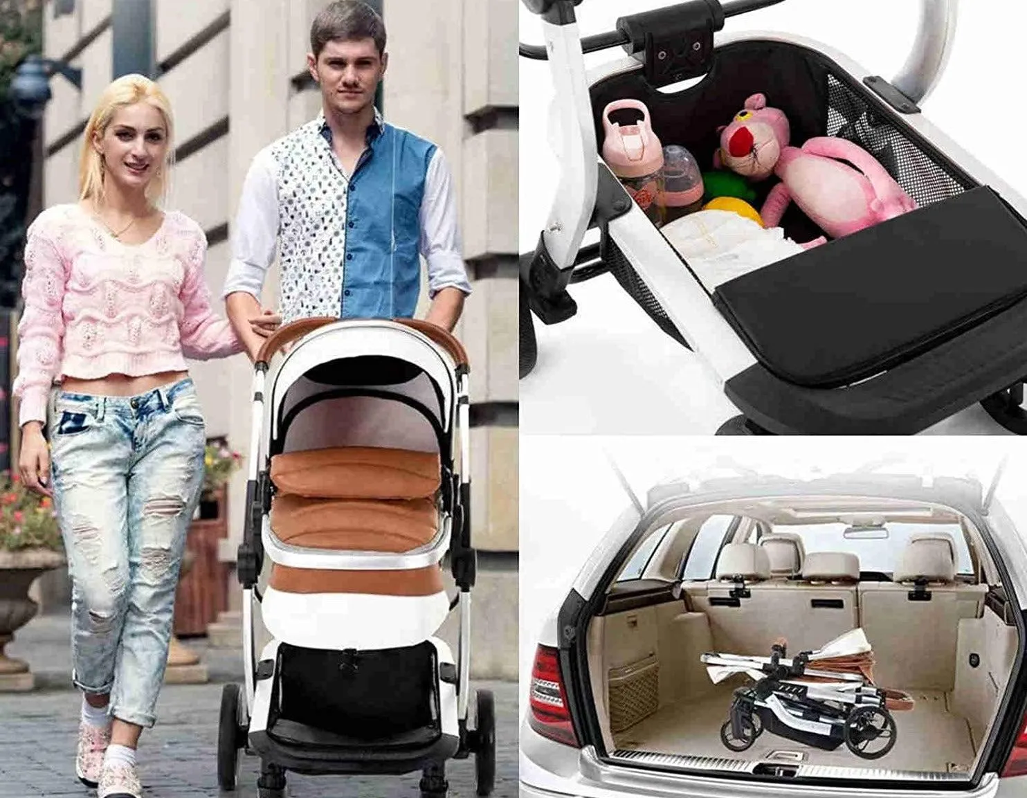 Red Upgraded Luxury 3-in-1 Baby Stroller & Car Seat