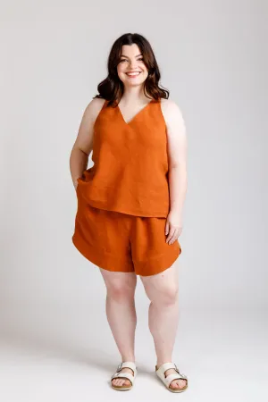 Reef Curve camisole & shorts set pattern