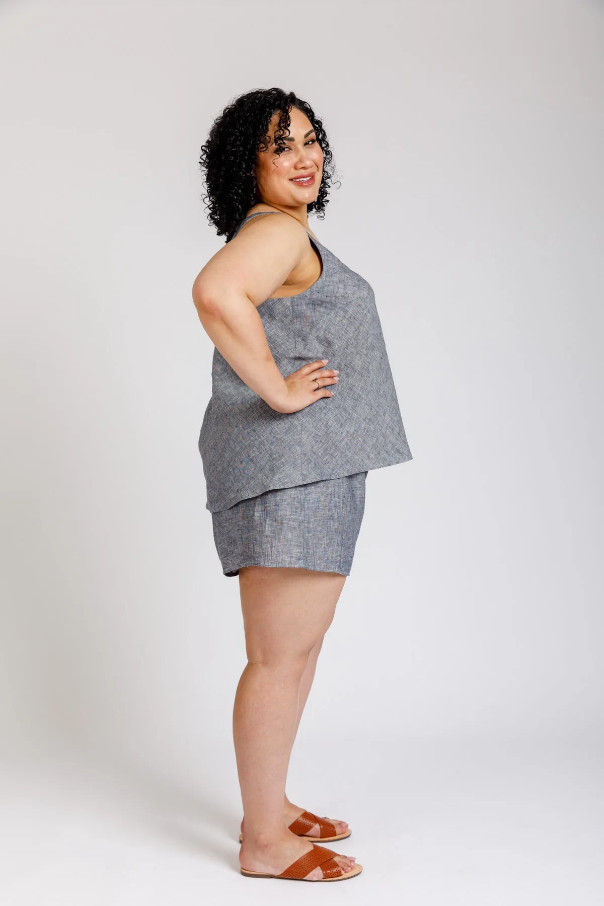 Reef Curve camisole & shorts set pattern